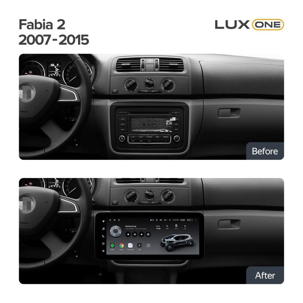 Штатная магнитола Teyes LUX ONE 6/128 Skoda Fabia 2 (2007-2014)