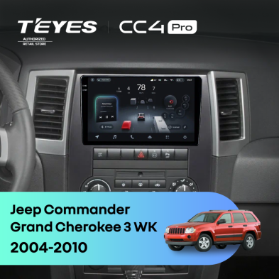 Штатная магнитола Teyes CC4 Pro 12/256 Jeep Commander (2005-2010)