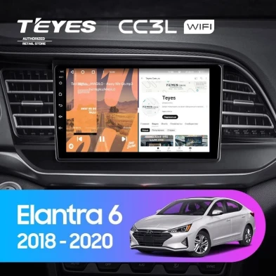 Штатная магнитола Teyes CC3L WiFi 2/32 Hyundai Elantra 6 (2018-2020) Тип-B