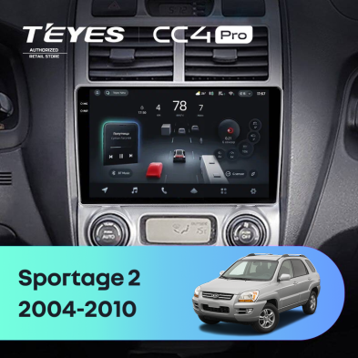 Штатная магнитола Teyes CC4 Pro 8/128 Kia Sportage 2 (2004-2010)