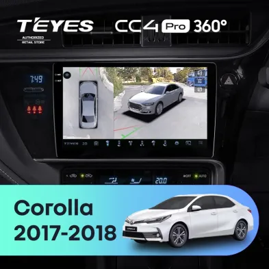 Штатная магнитола Teyes CC4 Pro 360 8/128 Toyota Corolla (2017-2018) Тип-A