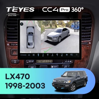 Штатная магнитола Teyes CC4 Pro 360 8/128 Lexus LX470 J100 (1998-2003) F2 (11")