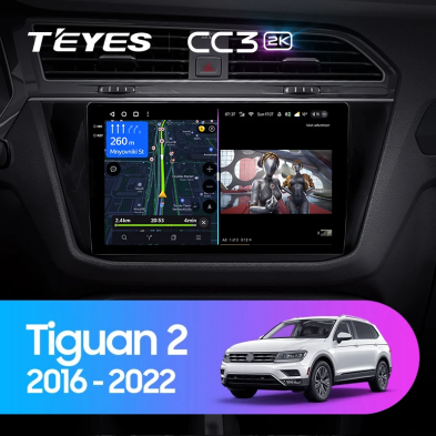 Штатная магнитола Teyes CC3 2K 4/64 Volkswagen Tiguan 2 (2016-2022) Тип-B