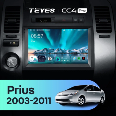Штатная магнитола Teyes CC4 Pro 12/256 Toyota Prius XW20 (2003-2011) F1