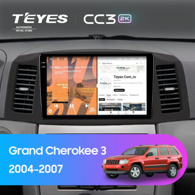 Штатная магнитола Teyes CC3 2K 4/32 Jeep Grand Cherokee 3 WK (2004-2007) F1