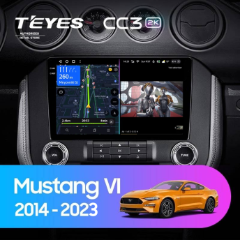 Штатная магнитола Teyes CC3 2K 6/128 Ford Mustang VI S550 (2014-2023) F1