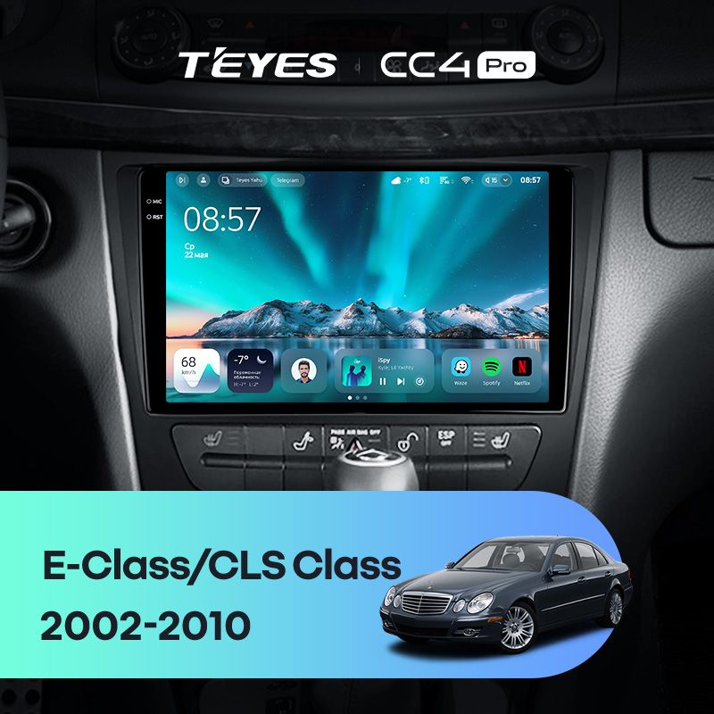 Штатная магнитола Teyes CC4 Pro 8/128 Mercedes-Benz E-Class S211 W211 CLS-Class C219 (2002-2010)