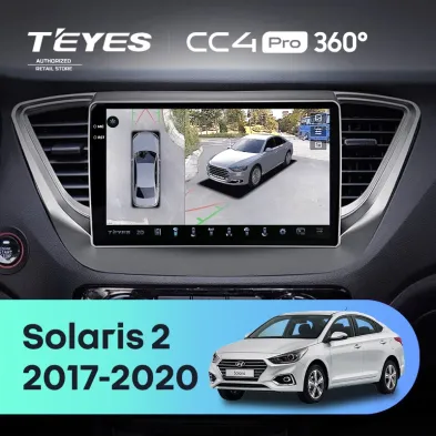 Штатная магнитола Teyes CC4 Pro 360 8/128 Hyundai Solaris 2 (2017-2020) F1 Тип-B