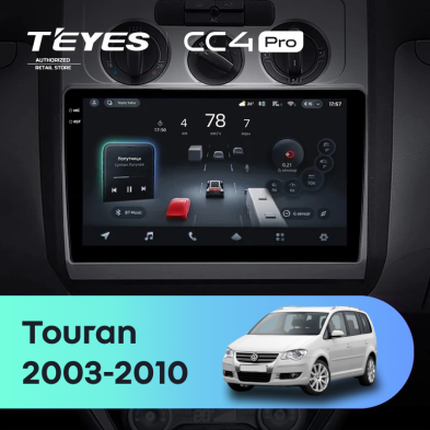 Штатная магнитола Teyes CC4 Pro 12/256 Volkswagen Touran 1 (2003-2010) F2
