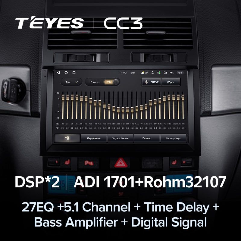 Штатная магнитола Teyes CC3 4/32 Volkswagen Touareg GP (2002-2010) F1