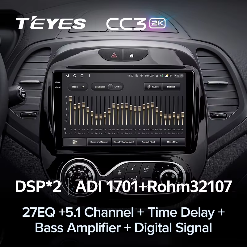 Штатная магнитола Teyes CC3 2K 4/64 Renault Kaptur (2016-2019) F1