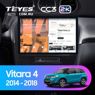 Штатная магнитола Teyes CC3 2K 6/128 Suzuki Vitara 2 (2014-2018) (11")