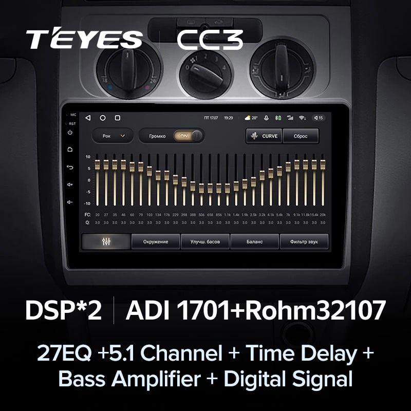 Штатная магнитола Teyes CC3 4/32 Volkswagen Touran 1 (2003-2010) F1