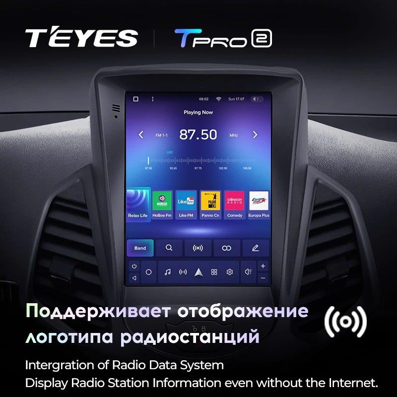 Штатная магнитола Tesla style Teyes TPRO 2 4/32 Ford EcoSport (2014-2018)