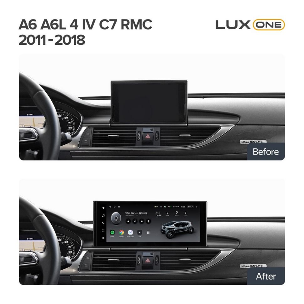 Штатная магнитола Teyes LUX ONE 6/128 Audi A6 A6L C7 (RMC) (2011-2018)