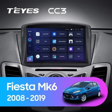 Штатная магнитола Teyes CC3 4/32 Ford Fiesta Mk 6 (2008-2019) F2 Тип-B