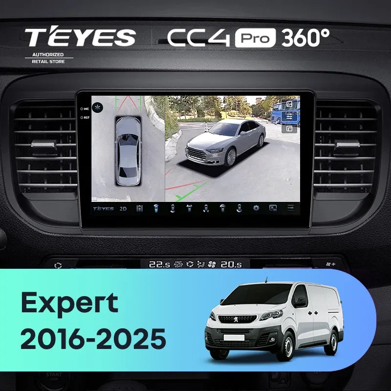 Штатная магнитола Teyes CC4 Pro 360 12/256 Peugeot Expert (2016-2025)