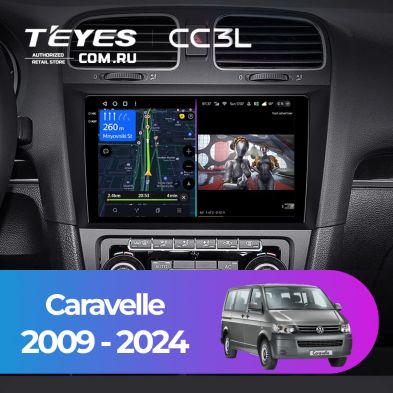 Штатная магнитола Teyes CC3L 4/64 Volkswagen Caravelle (2009-2024)
