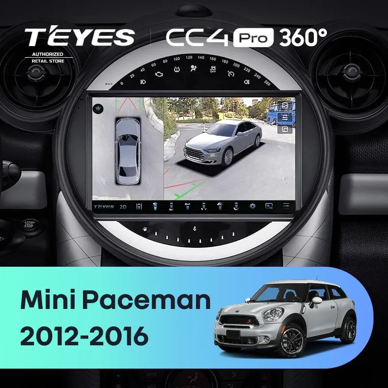 Штатная магнитола Teyes CC4 Pro 360 12/256 Mini Paceman (R61) (2012-2016) F2