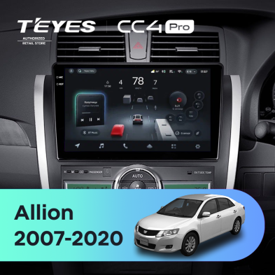 Штатная магнитола Teyes CC4 Pro 12/256 Toyota Allion T260 (2007-2020) Правый руль
