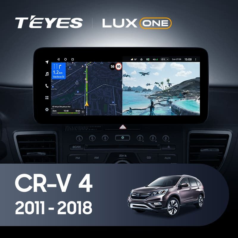 Штатная магнитола Teyes LUX ONE 6/128 Honda CR-V 4 RM RE (2011-2018) Тип-C