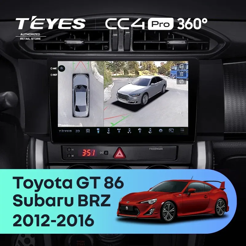 Штатная магнитола Teyes CC4 Pro 360 12/256 Subaru BRZ (2012-2016)