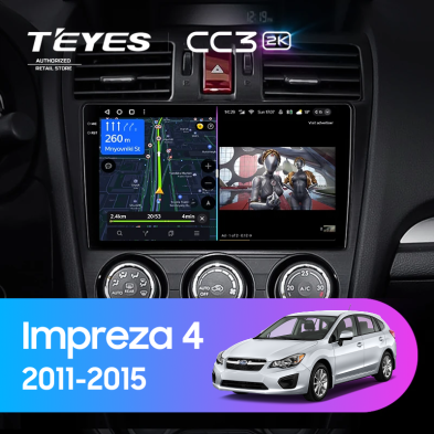 Штатная магнитола Teyes CC3 2K 360 6/128 Subaru Impreza 4 (2011-2015) Тип-A