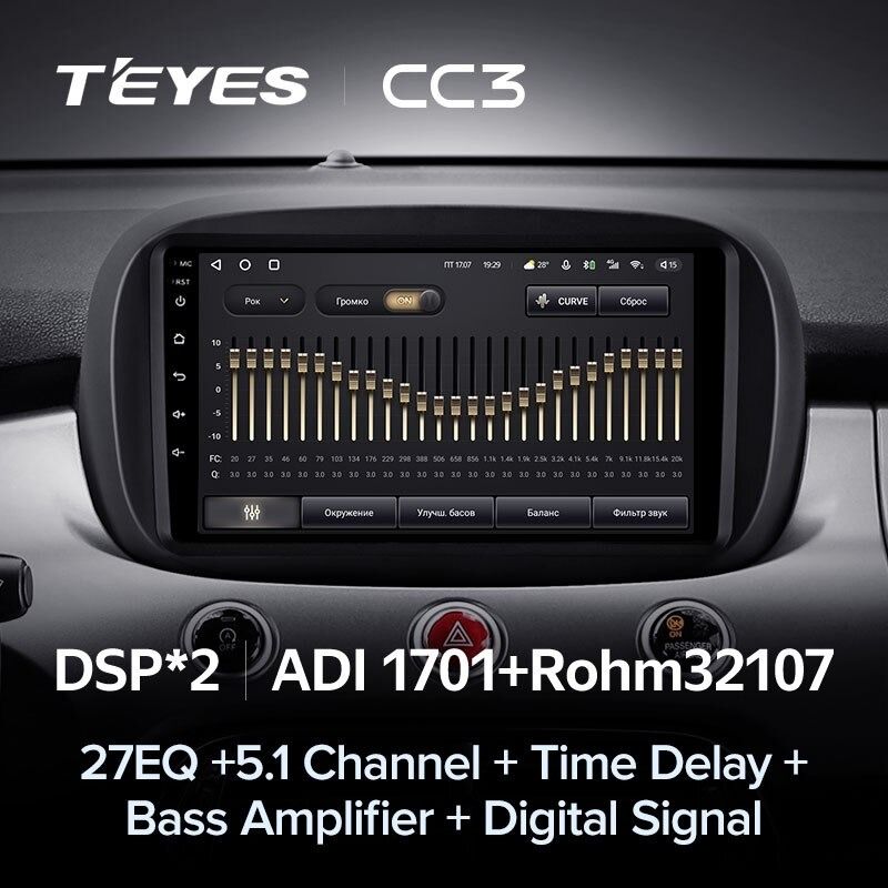 Штатная магнитола Teyes CC3 4/32 Fiat 500X (2014-2020)