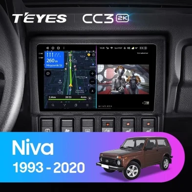 Штатная магнитола Teyes CC3 2K 4/64 Lada Niva (1993-2020)
