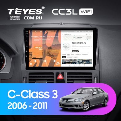 Штатная магнитола Teyes CC3L WiFi 2/32 Mercedes-Benz C-Class 3 W204 S204 (2006-2011)