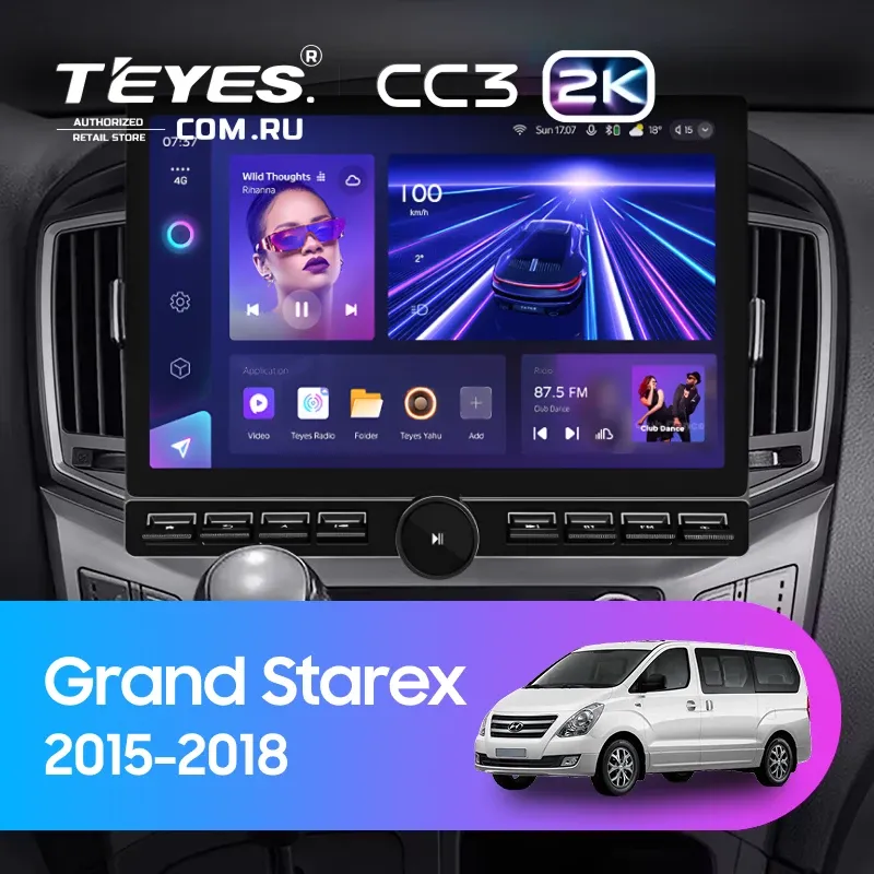 Штатная магнитола Teyes CC3 2K 6/128 Hyundai Grand Starex (2015-2018) F2 (13" с кнопками)