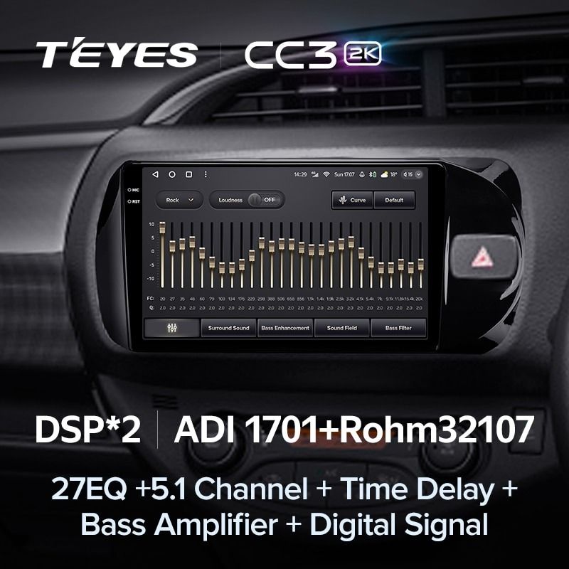 Штатная магнитола Teyes CC3 2K 360 6/128 Toyota Vitz III XP130 (2014-2019) Правый руль