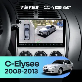 Штатная магнитола Teyes CC4 Pro 360 8/128 Citroen C-Elysee (2008-2013)