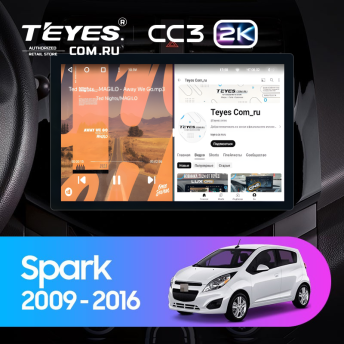 Штатная магнитола Teyes CC3 2K 4/64 Chevrolet Spark M300 (2009-2016) F1 (11")