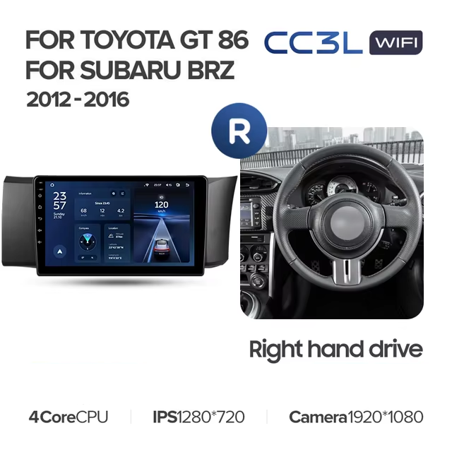 Штатная магнитола Teyes CC3L WiFi 2/32 Toyota GT 86 (2012-2016) Правый руль