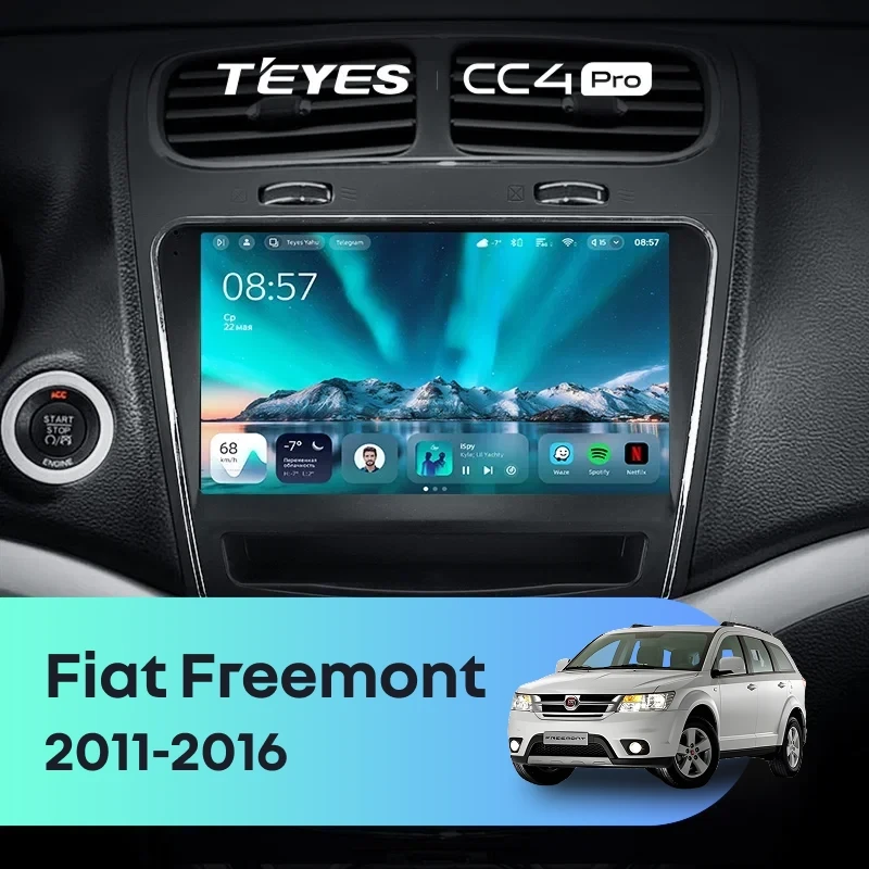 Штатная магнитола Teyes CC4 Pro 12/256 Fiat Freemont (2011-2016)