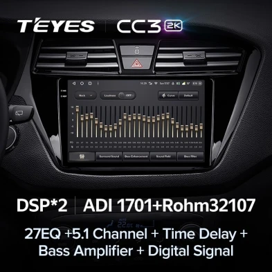 Штатная магнитола Teyes CC3 2K 4/32 Hyundai i20 2 GB (2014-2018)