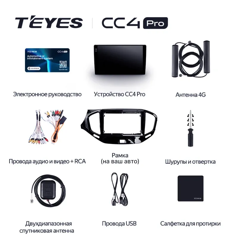 Штатная магнитола Teyes CC4 Pro 8/128 Peugeot Traveller (2016-2024)
