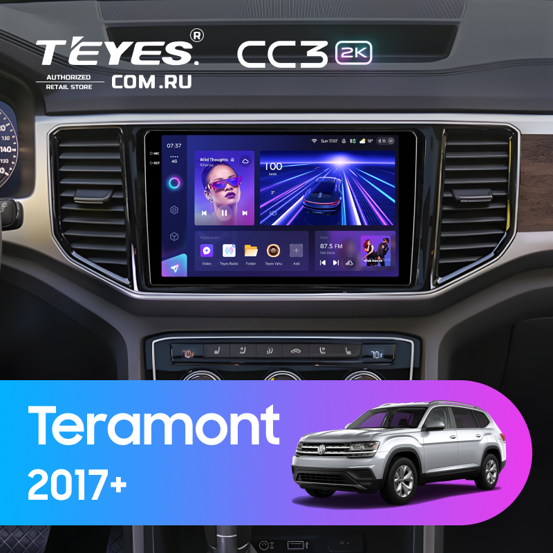 Штатная магнитола Teyes CC3 2K 6/128 Volkswagen Teramont 2017+