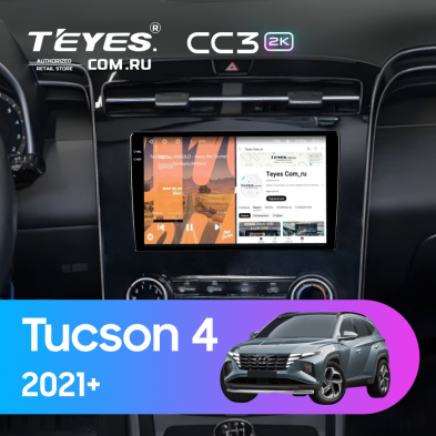 Штатная магнитола Teyes CC3 2K 360 6/128 Hyundai Tucson 4 (2021-) (кондиционер)
