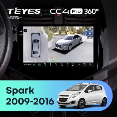 Штатная магнитола Teyes CC4 Pro 360 8/128 Chevrolet Spark M300 (2009-2016) F1
