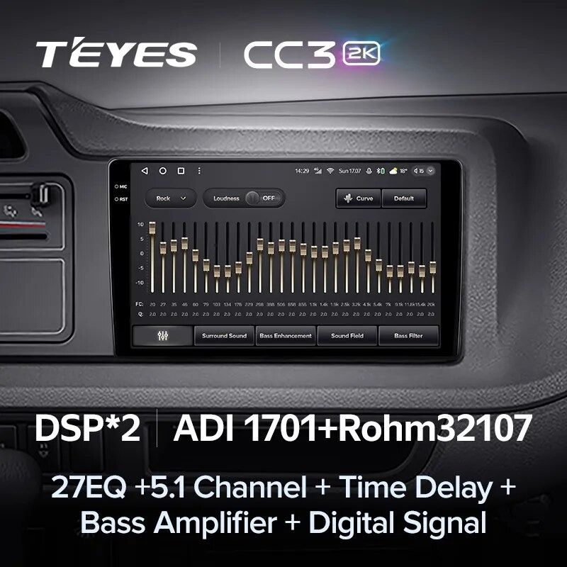 Штатная магнитола Teyes CC3 2K 4/64 Toyota Coaster (2013-2015)