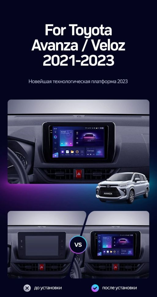 Штатная магнитола Teyes CC3 4/32 Toyota Avanza Veloz (2021-2023)