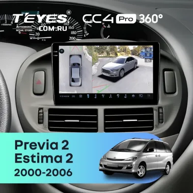 Штатная магнитола Teyes CC4 Pro 360 12/256 Toyota Previa 2 (2000-2006)