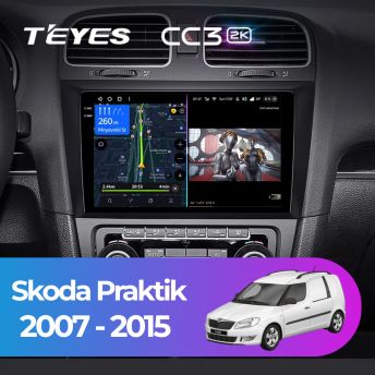 Штатная магнитола Teyes CC3 2K 4/32 Skoda Praktik (2007-2015)