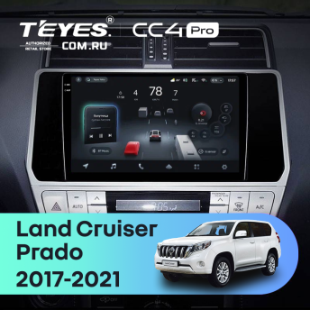 Штатная магнитола Teyes CC4 Pro 12/256 Toyota Land Cruiser Prado 150 (2017-2024)