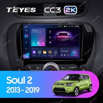 Штатная магнитола Teyes CC3 2K 4/64 Kia Soul 2 PS (2013-2019) Тип-A