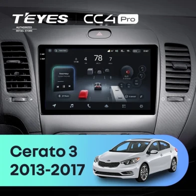 Штатная магнитола Teyes CC4 Pro 12/256 Kia Cerato 3 YD (2013-2017) F1 Тип-C