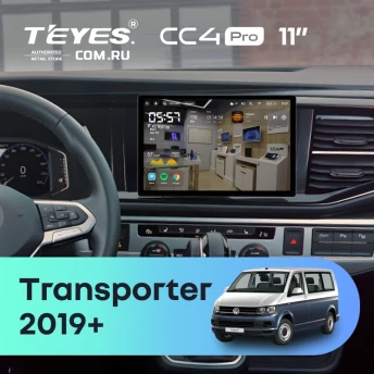 Штатная магнитола Teyes CC4 Pro 12/256 Volkswagen Transporter (T6) 2019+ (11")