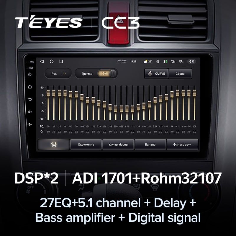 Штатная магнитола Teyes CC3 4/32 Honda CR-V 3 RE (2006-2012)